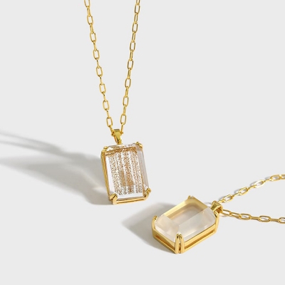 Colier argint Emeralda Gold
