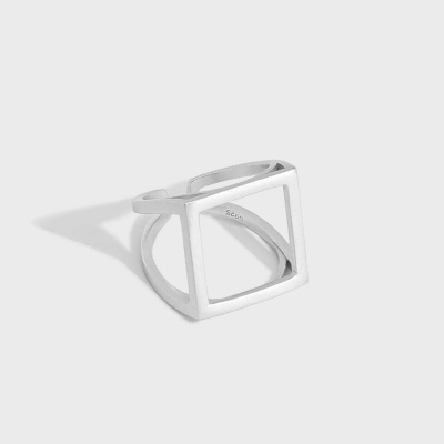 Inel argint Cube