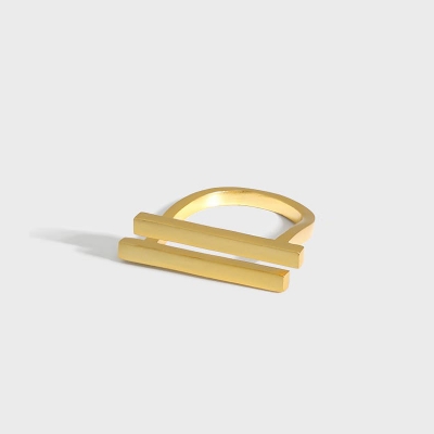 Inel argint Stacy Gold