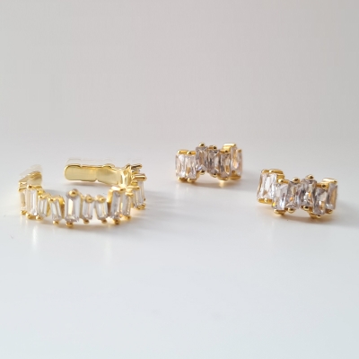 Set Cercei si Inel argint Julia Gold