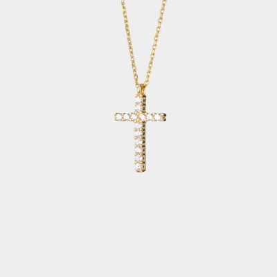 Colier argint Cruciulita Gold