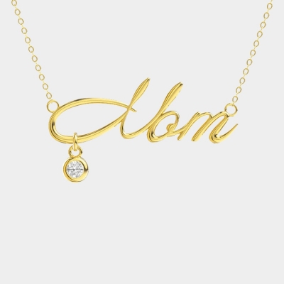 Colier argint Mom