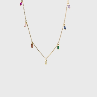Colier argint Aurora Gold